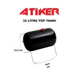 ATİKER SİLİNDİR LPG TANK 32LT 315D 30 DERECE