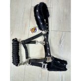 Atsar İthal Peluşlu Yular + Gezdirme İpi Siyah