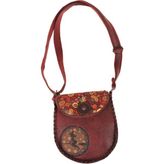Attach Bordo Cadı Örgülü Çapraz Çanta - Karışık