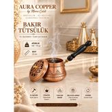 Aura Copper El Yapımı Bakır Tütsülük Buhurdanlık – El Işlemeli Dekoratif Tütsü Kabı - Tt-00001