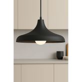 Aura Metal Tekli Siyah Sarkıt Avize Retro Rustik Model Avize