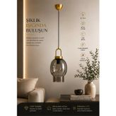 Aura Tekli Füme Camlı Eskitme Sarkıt