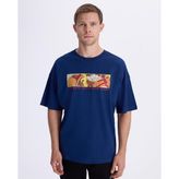 Authentic Berlo Erkek Mavi Oversize Fit T-Shirt