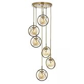 AV-60291-6ET Eskitme Kaplama Modern Avize E14 Metal Cam 40CM