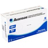 Avansas Pudrasız Nitril Muayene Eldiveni Medium Mavi 100'lü