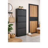 Avenza Furniture Goxy Design 4 Kapaklı Kilitli Metal Ayakkabılık