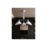 Avizade Elara Metal Üçlü Avize, Beyaz