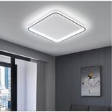 AVİZE 40*40CM Içe ve Dışa Işık LED Avize Plafonyer - Siyah
