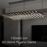 Avize Pazarı Lüks Modern Ledli Piyano Avize Günışığı