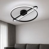 Avizego Alora LED Plafonyer Avize - Beyaz Işık - Siyah