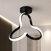 Avizego Cevina LED Plafonyer Avize - Beyaz Işık - Siyah
