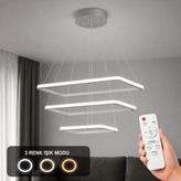 Avizego Diva 3'lü LED Sarkıt Avize 3 Renk Kumandalı - Gri