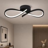 Avizego Hena LED Plafonyer Avize - Beyaz Işık - Siyah