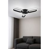 AvizeGO Hilton 3'lü Led Plafonyer Avize Beyaz Işık Siyah