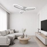 Avizego Hilton 3'lü LED Plafonyer Avize - Gri