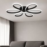 Avizego Niva LED Plafonyer Avize - Beyaz Işık - Siyah