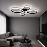 Avizego Nora LED Plafonyer Avize - Beyaz Işık - Siyah