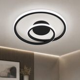 Avizego Omisa LED Plafonyer Avize - Beyaz Işık - Siyah