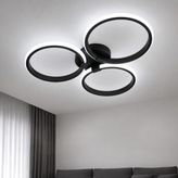 Avizego Yuno LED Plafonyer Avize - Beyaz Işık - Siyah