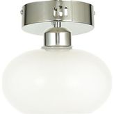 Avizemoda Vanna Tekli Plafonyer Beyaz Camlı Salon Oturma Odası Modern Avize - (Krom Kaplama) - 1