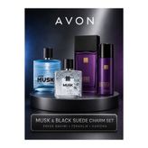 AVON Musk & Black Suede Kombo Set-4 ÜRÜN BIR ARADA---