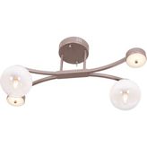 Avonni AR-1961-4CP Cappucino Kaplama Modern Avize E14 Metal Cam H: 35 cm, WxD: 30x63 cm - Açık Kahverengi