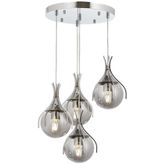 Avonni AV-60161-4KT Krom Kaplama 40 cm Modern Avize