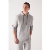 Avva B001101 Gri Kumaş Özellikli Erkek Sweatshirt