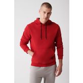 Avva E001018 Erkek Kırmızı Basic Sweatshirt