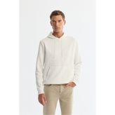 Avva Erkek Ekru Regular Fit Kapüşonlu Baskılı Elastan Sweatshirt A42Y1332