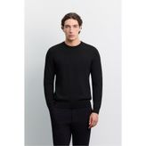 AVVA Erkek Siyah Bisiklet Yaka Rayon Karışımlı Regular Fit Kazak B005026