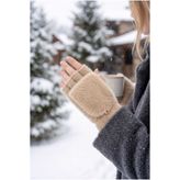 Aware Time kadın Angora triko Kapaklı kesik eldiven