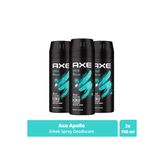 Axe Apollo Erkek Deodorant & Body Spray 150 ml x3