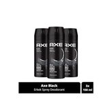 Axe Black Deodorant & Body Spray 150 ml x3