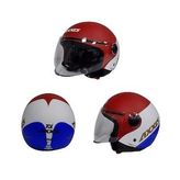 AXXIS SQUARE BITONE MATT YARIM KASK - KIRMIZI-MAVİ - L