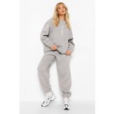 AY MONTANA Kadın Dikey Baskılı Sweatshirt Alt Üst Eşofman Takımı