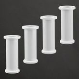 Ayarlanabilir 4 Adet 15 Cm Beyaz Plastik Ayak Dolap Mobilya Tezgah Yükseltici Yükseltme Ayağı