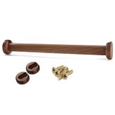 Ayarlanabilir Ahşap Dolap Çubuğu 20,3-193 cm - Gardıroplar ve Çamaşır Odaları için Premium Oval Dübel Uç Desteği Dahil İdeal Giysi Asma Çözümü (B Renk 78 inç)