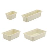 Ayarlanabilir Kayar Kızaklı Mini Çekmece Organizeri Uzuayıp Kısalan Konsül Masa Üstü Dzenleyici (Krem, 4'lü Set)