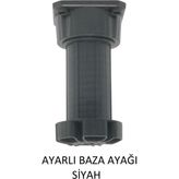 Ayarlanabilir Plastik Baza Ayağı 10-15 Cm, Siyah, Çok Amaçlı Dolap Ayağı - 1 Adet