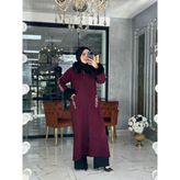 Ayça Kürklü Kaban Bordo Bordo