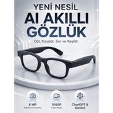 Aydogan's Akıllı Gözlük 8 Mp Kameralı 1080P Video Kayıt Wifi Bağlantılı Çift Mikrofonlu Gürültü Engelleme Özellikli - Acı Kahverengi