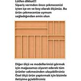 Ayfiwood 62X47 cm Ahşap Kaşıklık Çekmece Içi Organizer Doğal Ahşap Mutfak Düzenleyici