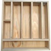 Ayfiwood Kaşık Çatal Bıçak Organizer Dogal Ahşap Çekmece Içi Kaşıklık 7 Bölmeli Düzenleyic 28X30 cm - 28 cm