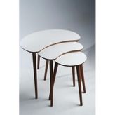 AYGE Berlin 3lü Zigon Sehpa%100 MDF (BEYAZ)