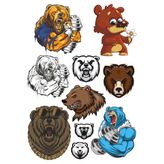 Ayı Sticker Set -2 10 Parça Telefon, Tablet, Defter, Laptop Sticker
