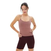 Ayma Active Kadın Sütyenli Yoga Atlet - GOTS Organik Pamuk, İç Sütyenli, Ayarlanabilir Askılı, Yüzücü Sırtlı, Çıkarılabilir Pedli Spor Atlet