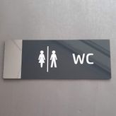Aynalı Klasik Seri WC Yönlendirme Tabelası