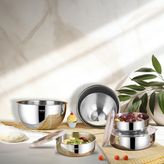 Ayrex Mixkeep 9 Parça Paslanmaz Çelik Karıştırma Kabı & Çelik Saklama Kabı