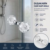 AYRINTISHOP Cam Kristal Kapı Kulpu, Delik Çapı 10mm
